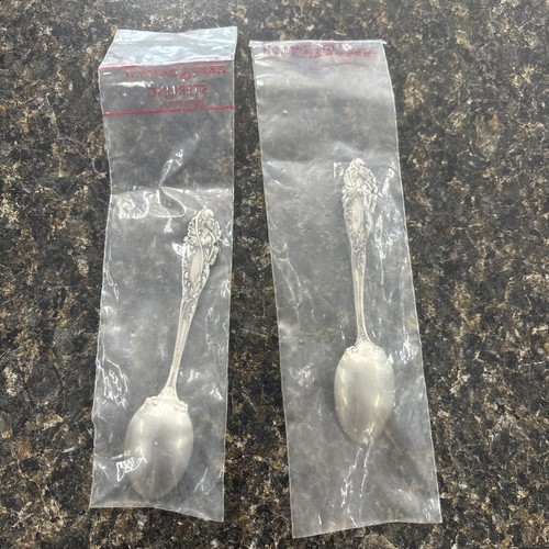 Reed And Barton Love Disarmed Demitasse Spoons (2) NEW in Sealed Bags RARE!! - Picture 2 of 3
