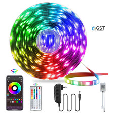 LED Strip Lights 100ft 50ft Music Sync Bluetooth 5050 RGB Room Light with Remote