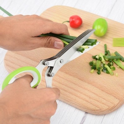 5-Layer Kitchen Scissors Multi-purpose Shears for Herbs Scallions & Nori