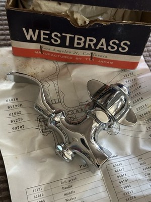 NOS 1960s TTK Westbrass #607 Self Closing Drinking Fountain Bubbler Chrome Brass
