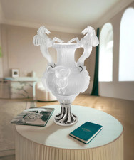 Daum Chevaux Ailés Vase White – Limited Edition Crystal Art 03207-5