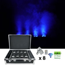Rockville MINI RF3 CHARGE PACKAGE 8 Battery DJ PAR Up Wash Lights Case Remotes