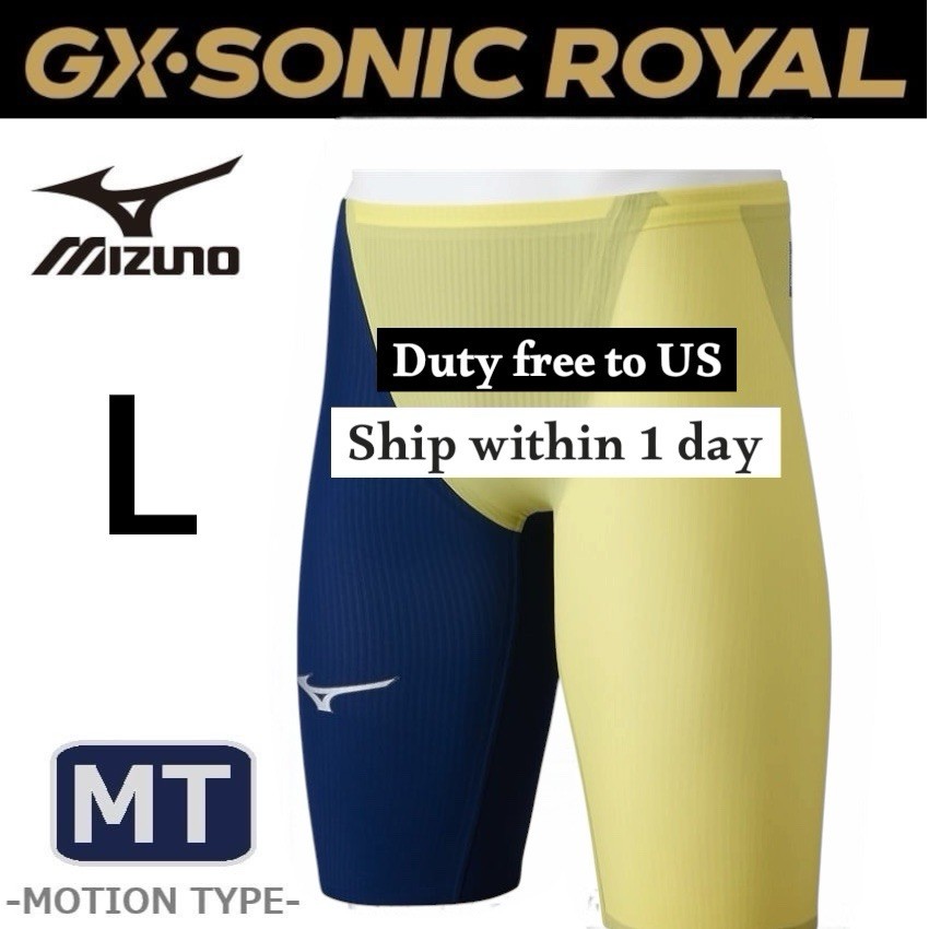 ミズノ GX・SONIC  MT NEW MIZUNO GX SONIC ROYAL MT L size MEN'S SWIMSUIT NAVY YELLOW