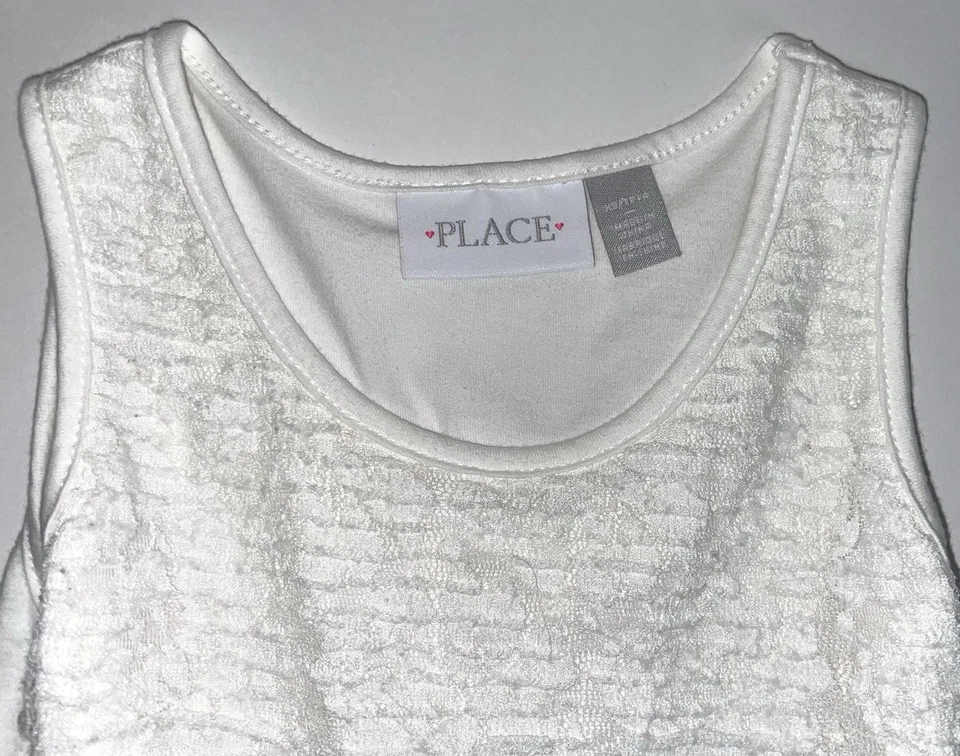 Children's Place Girls' Dress Size 4, Pink/White - Image 2 of 4