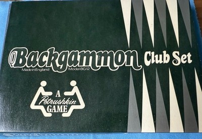 Vintage ''A Petrushkin Game'' Backgammonschläger Set Modell BG12. Made In London. Sehr guter Zustand.