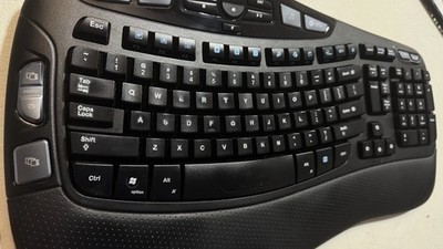 Genuine Vintage Logitech Cordless Computer Keyboard Model Y-RCP140 - No Receiver