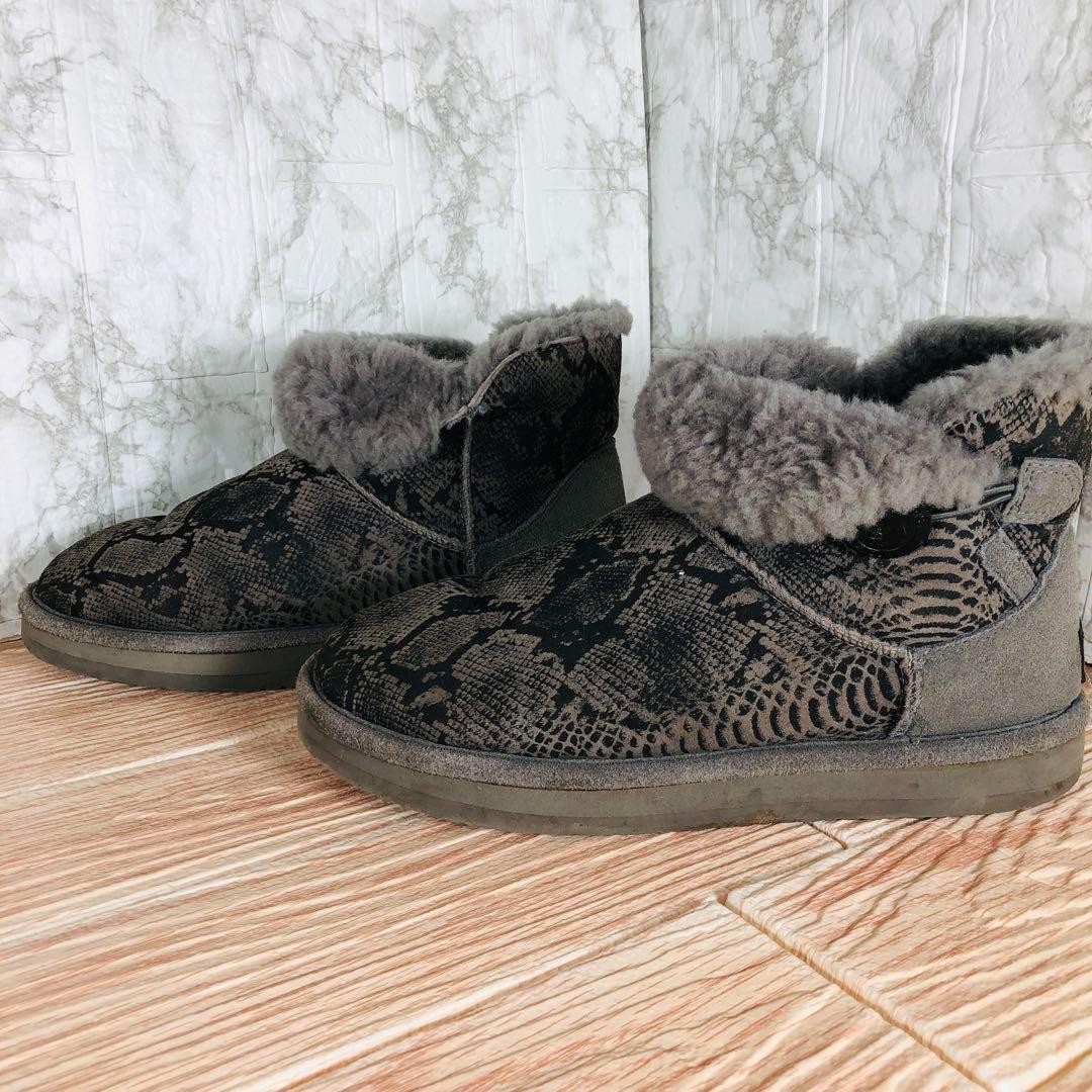 Hysteric Glamor Shearling Boots Python Pattern 21… - image 6