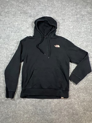 The North Face Hoodie Mens Medium Black Denali Mt McKinley Alaska Graphic Cotton