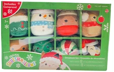 KellyToy Original Squishmallows 8 Plush Christmas Ornament Set NEW