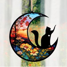 Cat Memorial Suncatcher Windows Memorial Ornament Pet Sympathy Gift for Loss of