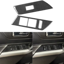 Real Carbon Fiber Window Lift Switch Panel Cover Trim For Ford Edge 2011-2014