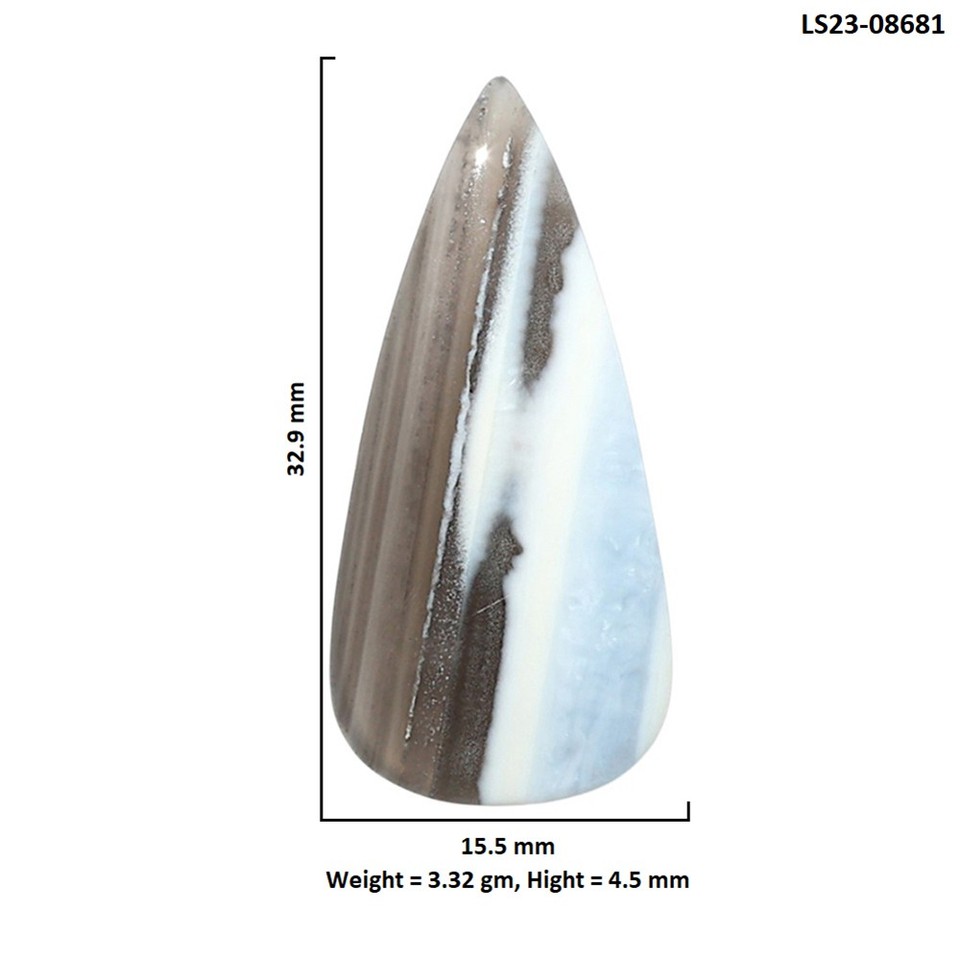 Owyhee Opal Natural Loose Gemstone Pear 15.5x32.9x4.5 mm Fall Gift LS23 ...