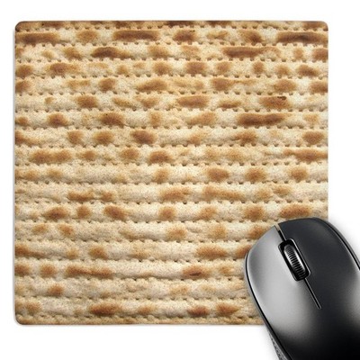 3dRose Matzah Bread Texture Passover Pesach Fun Mouse Pad 8x8x0.25''