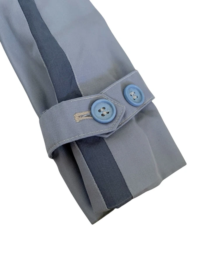 Sears Châtiser Vintage Size 8 (XS) Powder Blue Long Trench Classic Old Money - Image 4 of 4