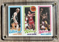 1980-81 Topps - Magic Johnson, Larry Bird, Julius Erving (RC) 