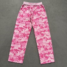 Hurley Pajama Pants Girls 10/12 Pink Camouflage Fleece Elastic Waist Lightweight