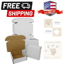 5x5x2 Shipping Boxes, Small White Cardboard Box Mailer for Packaging Small Bu...