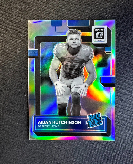2022 Donruss Optic Rated Rookie Aidan Hutchinson Holo Negative Variation #213 SP