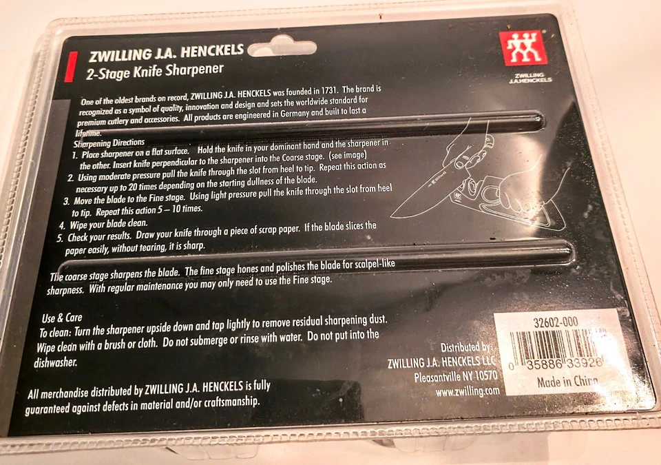New Zwilling J A Henckels 2 Stage Pull Through Knife Sharpener - Image 2 of 2