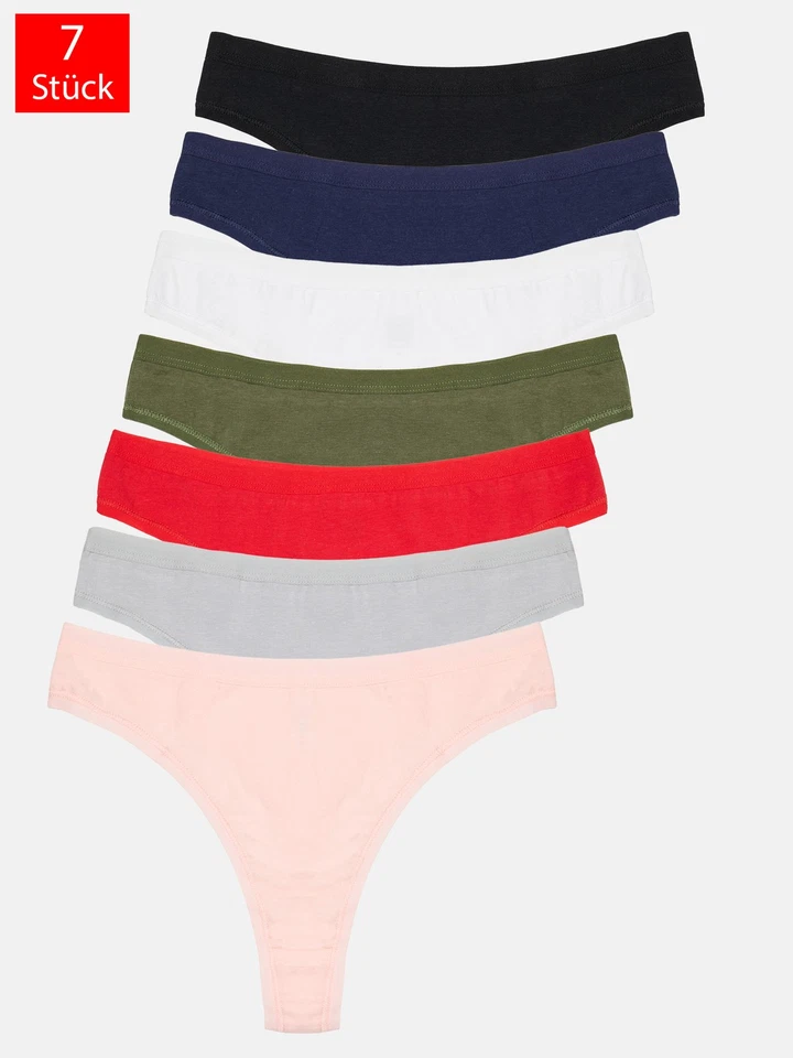 Tazzio String 7er-Pack Damen Tanga Slip Slips Unterwäsche Unterhose