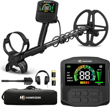 Professional Metal Detector with 10" Waterproof Coil  Backlit LCD Display