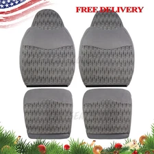 For 1999 2000 Ford F250 F350 F450 F550XLT Driver Passenger Gray Cloth Seat Cover