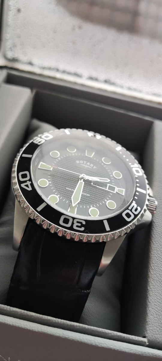 rotary chronospeed diver style vintage piece gs03425 04