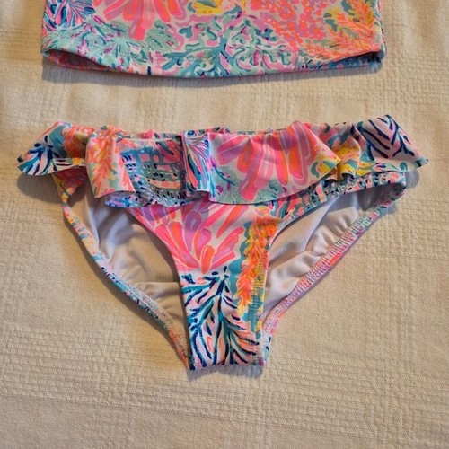 Lilly Pulitzer girls size 4 Haley tankini 2 piece swim suit EUC - Picture 2 of 8