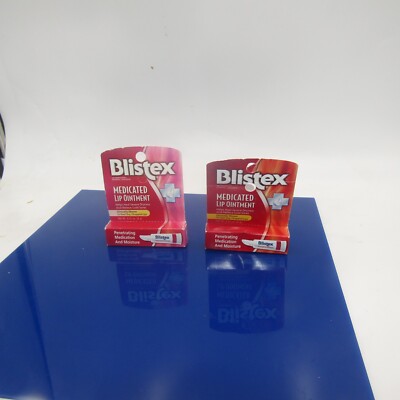 LOt of 2 Blistex Medicated Lip Ointment for Dryness and Cold Sores, 0.21oz