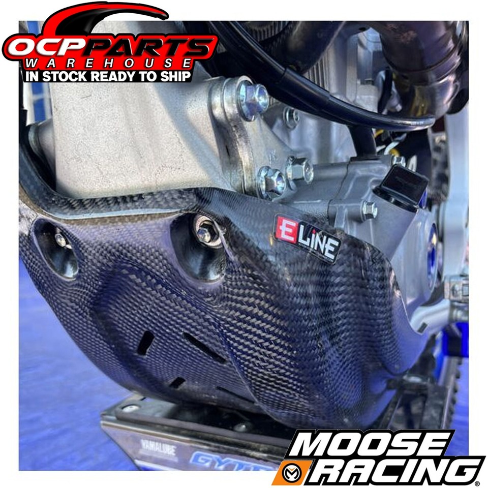 NEW MOOSE RACING CARBON FIBER SKID PLATE 2023-2024 YAMAHA YZ 250 450 F ...
