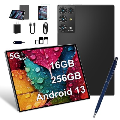 Tablet 10.1'' Android 13 Tablet 16GB RAM+256GB ROM 8-Core Dual Camera 1920* 1200