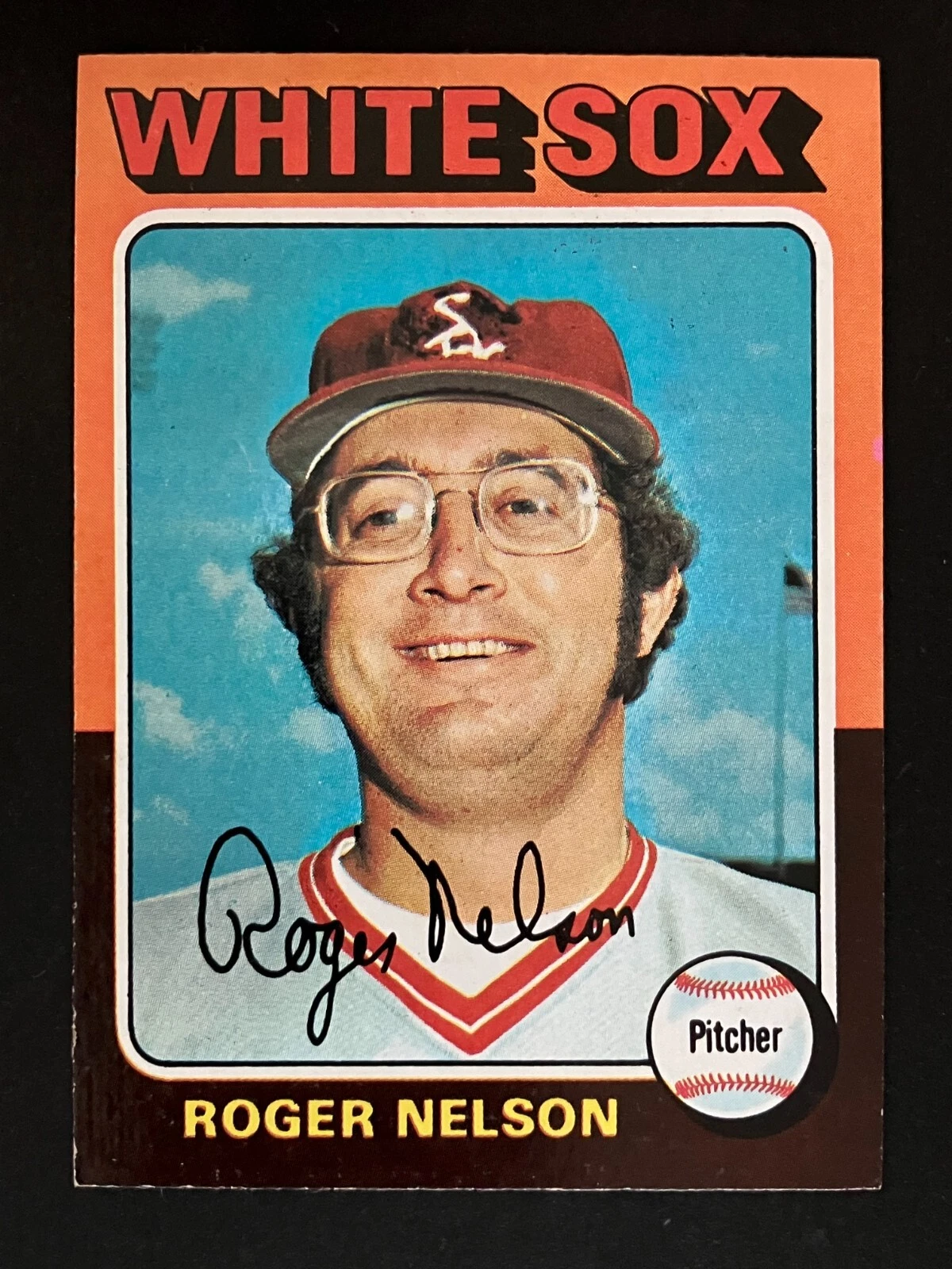 1975 TOPPS MINI HI-GRADE SET BREAK - ROGER NELSON - CARD #572 - WHITE SOX - NM