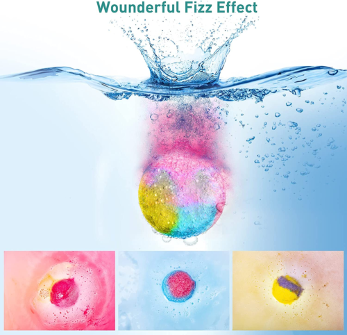 Bath Bombs 12PCS Set: Organic Fizzy Bomb with Essential Oil, Relaxing - Picture 3 of 7