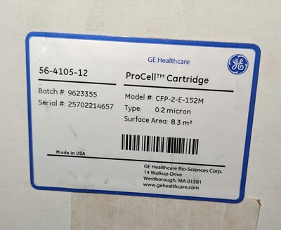 G.E. Healthcare Process Scale Microfiltration Cartridge (CFP-2-E-154M)