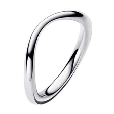 925 Silver Organically Shaped Stacking Rings&Heart&Two-tone Entwined Bands Ring