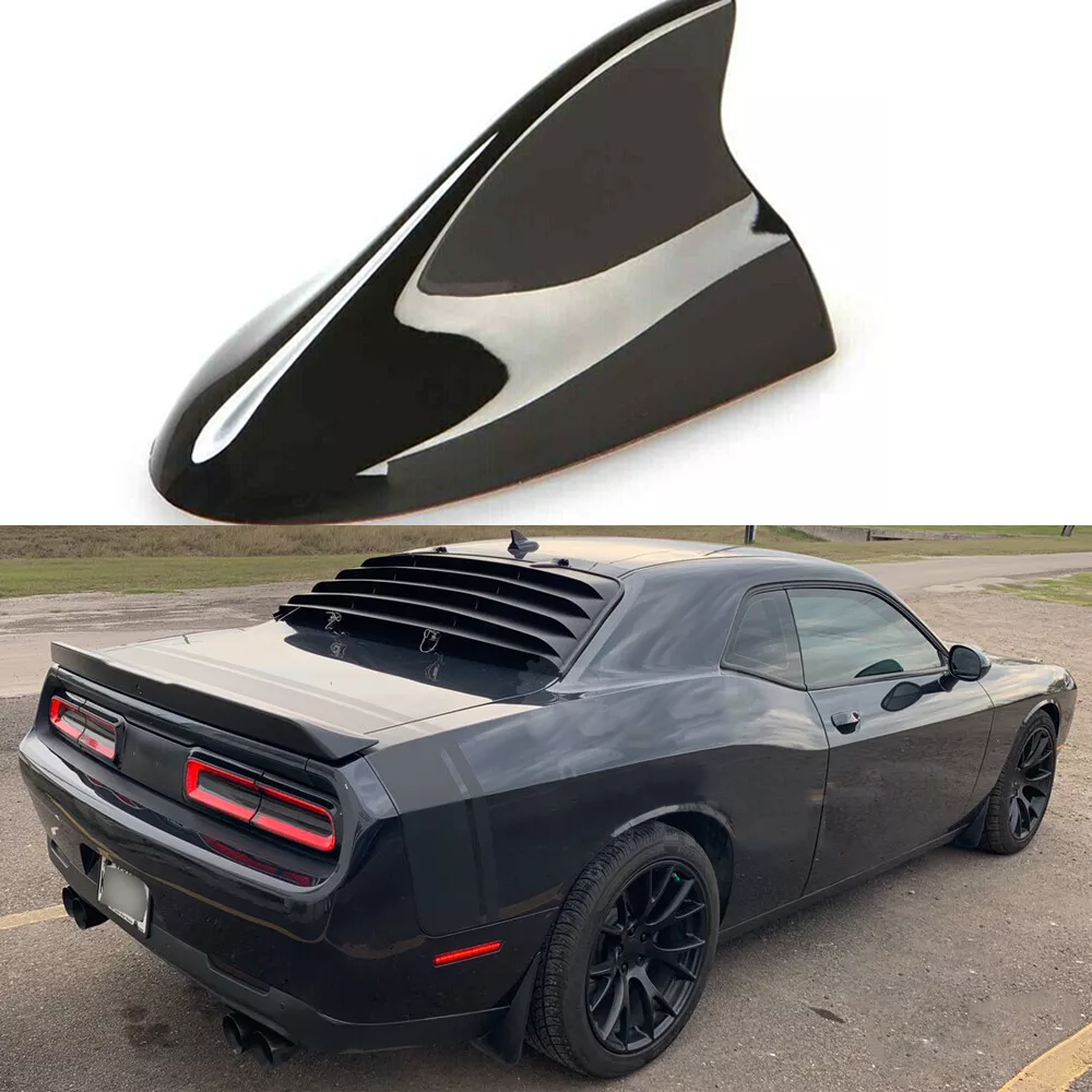 Glossy Black Car Shark Fin Antenna Radio Aerial For Dodge Challenger 2008-2023