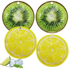 I Freezer Packs 4PCS Gel Ice Packs Reusable for Kids Cooler Lunchbox Pain Relief