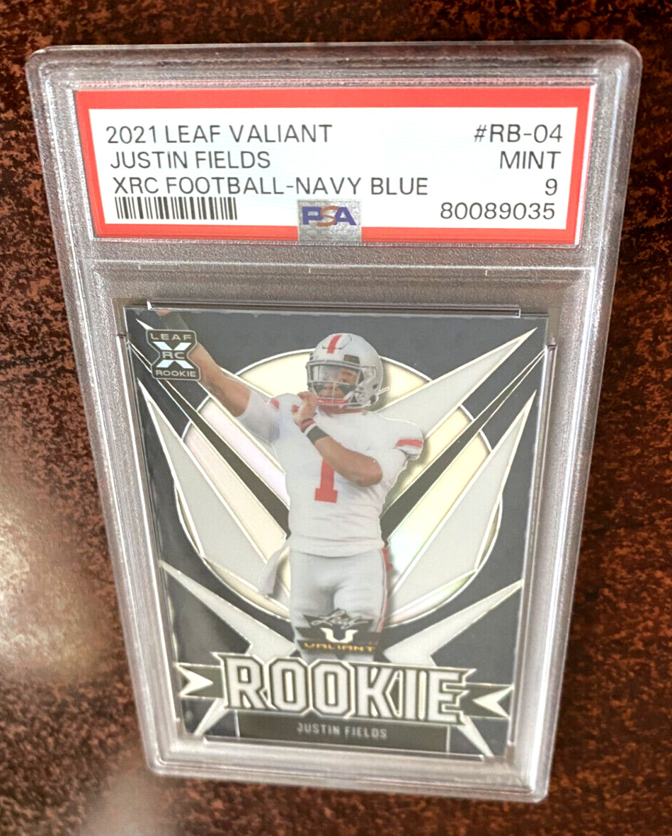 Justin Fields Leaf Valiant Xrc Football #RB04 Navy Blue