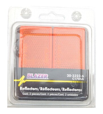 Tiger 20-3323-6 Blazer C178SA Amber Stick-On Mount Light Reflector Lens 2-Pack
