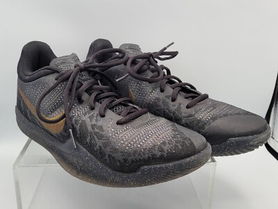 Men's Nike Kobe 908972-099 Mamba Rage Gold Stars Black Sneakers