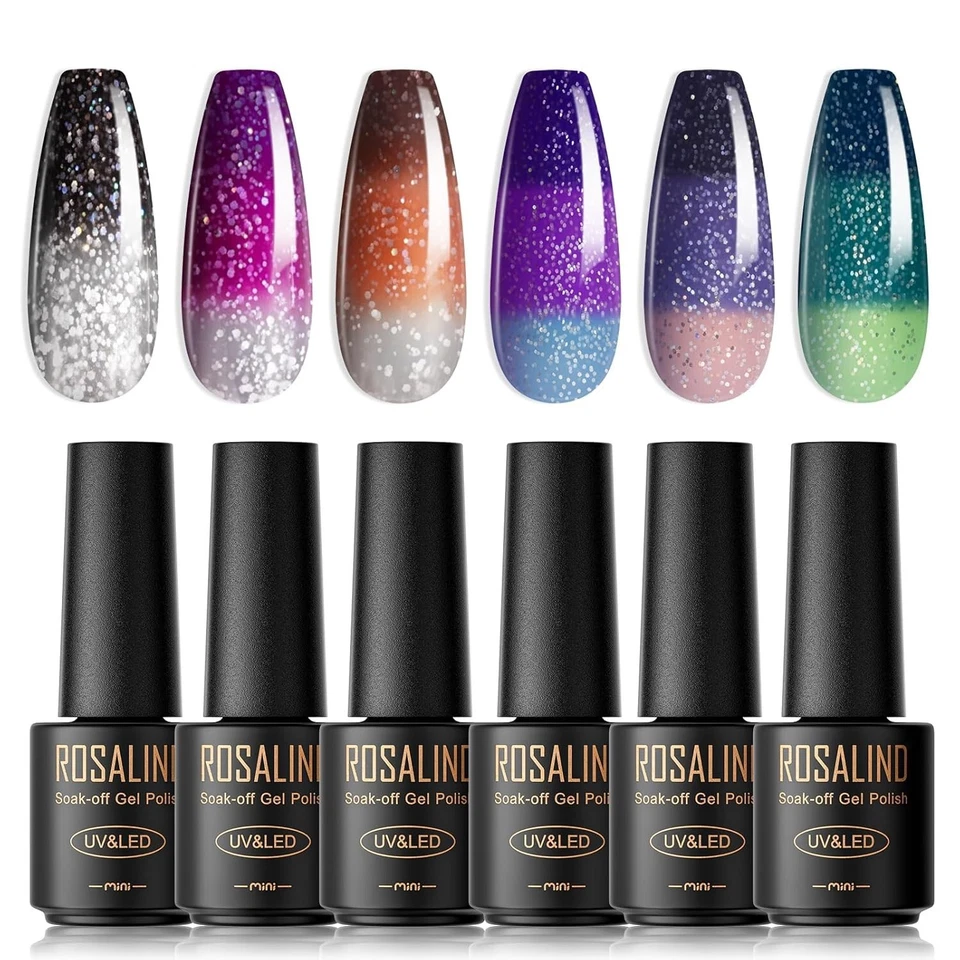 UV Nagellack Set, 6 Farben, Thermogel, French Manicure, Damen, Geschenk - Bild 3 von 4