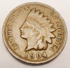 1904 P Indian Head Cent Penny  *F - FINE*  **FREE SHIPPING**
