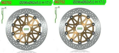 COPPIA DISCHI FRENO ANTERIORI NG PER HONDA GL 1500 VALKYRIE 1997 1998 1999 2000