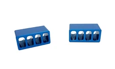 Hood Bumps - BILLET (Royal Hooks) BLUE fits Jeep Wrangler JK - JKU and TJ