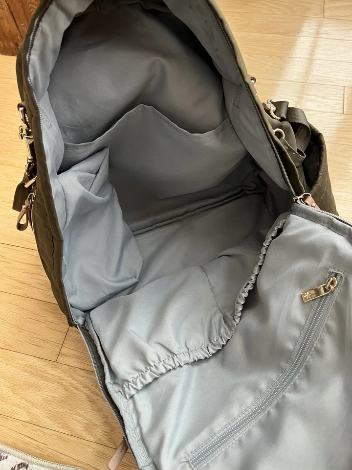 Skip Hop Diaper Bag Backpack Olive Green  Suite 6 in 1 Baby Travel Bag Set Zip - Image 4 of 4