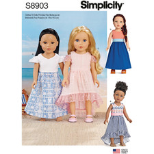 Simplicity Sewing Pattern S8903 18" Doll Clothes