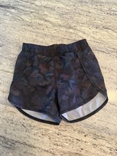 All In Motion Girl's Size Small 6/6X Black Multicolor Running Athletic Shorts