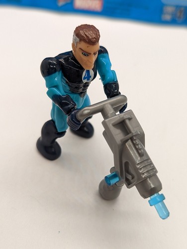 Vintage Mega Bloks Marvel Series 3 Mr. Fantastic Mini Figure New Open Complete - Picture 5 of 5