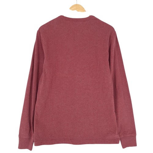 Suéter Vintage Tommy Hilfiger Para Hombre Color Burdeos Rojo De Algodón Talla M - Imagen 3 de 7