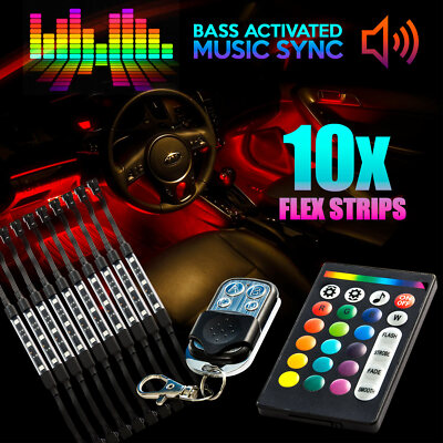 18 Color Flexible Light NEON Remote Kit For Kawasaki Ninja ZX1400